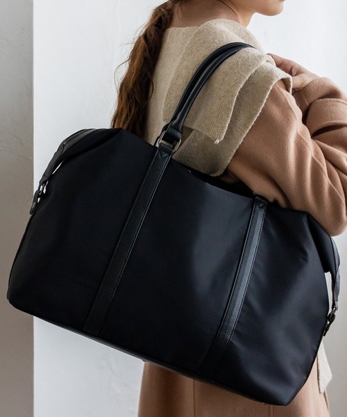 VitaFelice(ヴィータフェリーチェ)の「ナイロン2WAYボストンバッグ(ボストンバッグ・レディース・ブラック/チャコール・FREE)」の2枚目の写真