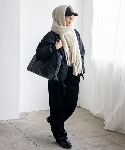 VitaFelice(ヴィータフェリーチェ)の「ナイロン2WAYボストンバッグ(ボストンバッグ・レディース・ブラック/チャコール・FREE)」の12枚目の写真