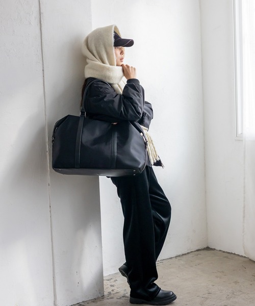 VitaFelice(ヴィータフェリーチェ)の「ナイロン2WAYボストンバッグ(ボストンバッグ・レディース・ブラック/チャコール・FREE)」の16枚目の写真