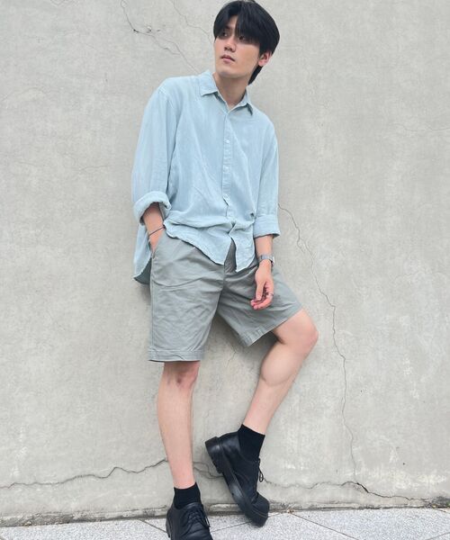 ANALOG MOOD(アナログムード)の「コットンピンタックショートパンツ(カーキ)(その他パンツ・メンズ・その他・L/XL)」の3枚目の写真