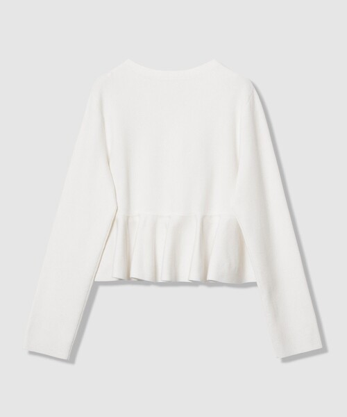 LOULOU WILLOUGHBY（ルルウィルビー）の「【LOULOU WILLOUGHBY】レースレイヤーペプラムカーディガン（カーディガン/ボレロ・レディース・オフホワイト/ブラック/グレー系その他・2）」の5枚目の写真