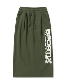 F.ILLUMINATE（フィルミネイト）の「スポティックスロゴロングスカート-カーキ（スカート）」