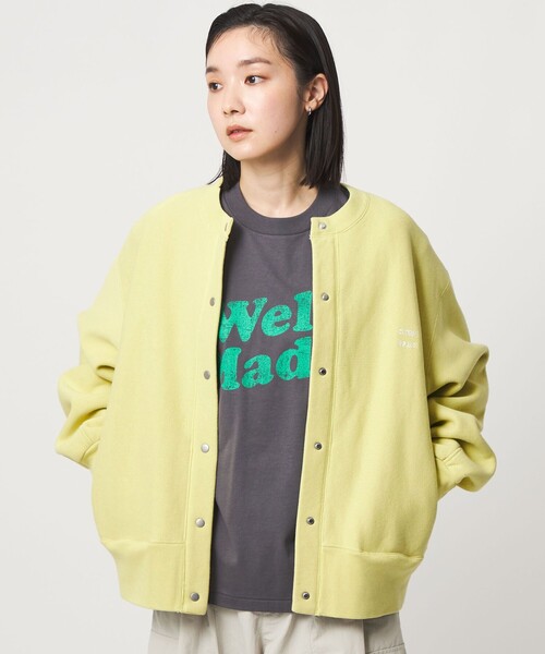 CITEN（シテン）の「＜CITEN＞ユルリバースカーディガン（カーディガン/ボレロ・レディース・ライトグレー/ホワイト/イエロー・M/S）」の3枚目の写真