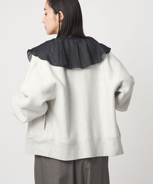 CITEN（シテン）の「＜CITEN＞ユルリバースカーディガン（カーディガン/ボレロ・レディース・ライトグレー/ホワイト/イエロー・M/S）」の5枚目の写真