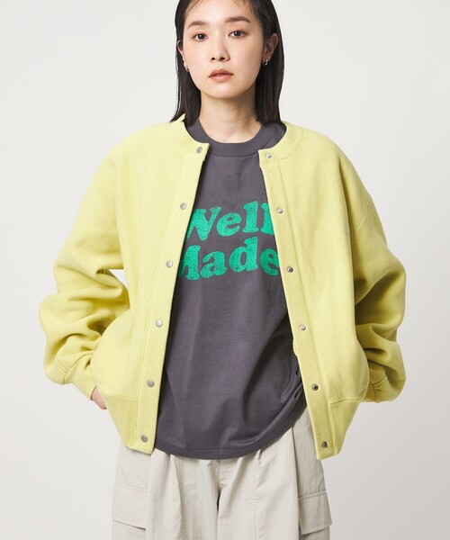 CITEN（シテン）の「＜CITEN＞ユルリバースカーディガン（カーディガン/ボレロ・レディース・ライトグレー/ホワイト/イエロー・M/S）」の8枚目の写真