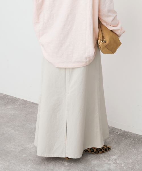 Spick & Span（スピックアンドスパン）の「ウォッシュドツイルナロースカート（スカート・レディース・オリーブ/アイボリー/ベージュ・40/38/36）」の10枚目の写真