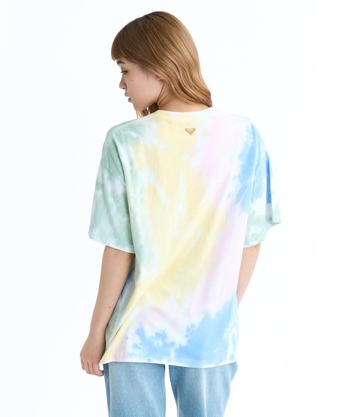ROXY(ロキシー)の「ROXY/ロキシー 半袖 Tシャツ バックプリント ボーダー タイダイ RST261093(Tシャツ/カットソー・レディース・その他/ホワイト×ブルー/その他1・L/M)」の7枚目の写真