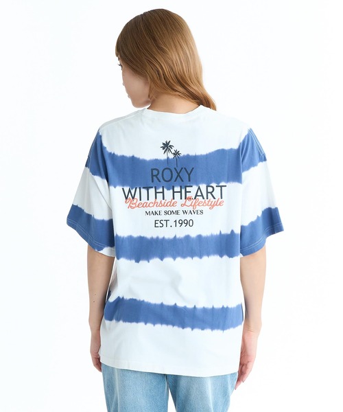 ROXY(ロキシー)の「ROXY/ロキシー 半袖 Tシャツ バックプリント ボーダー タイダイ RST261093(Tシャツ/カットソー・レディース・その他/ホワイト×ブルー/その他1・L/M)」の18枚目の写真