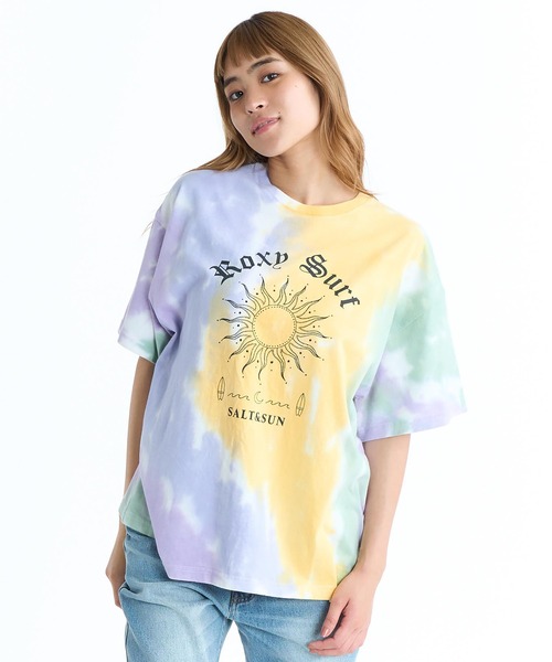 ROXY(ロキシー)の「ROXY/ロキシー 半袖 Tシャツ バックプリント ボーダー タイダイ RST261093(Tシャツ/カットソー・レディース・その他/ホワイト×ブルー/その他1・L/M)」の10枚目の写真