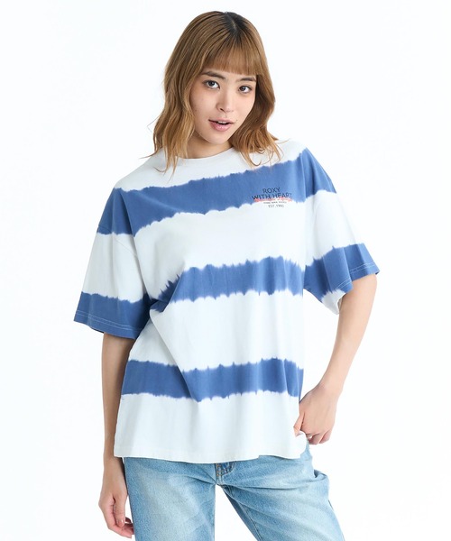 ROXY(ロキシー)の「ROXY/ロキシー 半袖 Tシャツ バックプリント ボーダー タイダイ RST261093(Tシャツ/カットソー・レディース・その他/ホワイト×ブルー/その他1・L/M)」の17枚目の写真