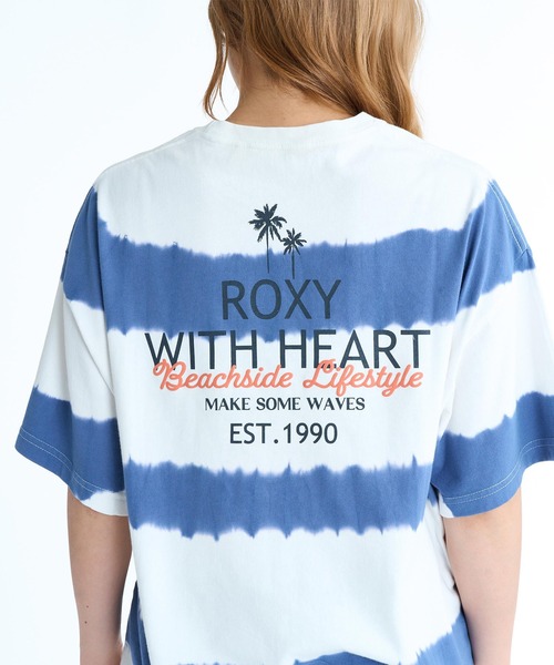 ROXY(ロキシー)の「ROXY/ロキシー 半袖 Tシャツ バックプリント ボーダー タイダイ RST261093(Tシャツ/カットソー・レディース・その他/ホワイト×ブルー/その他1・L/M)」の5枚目の写真