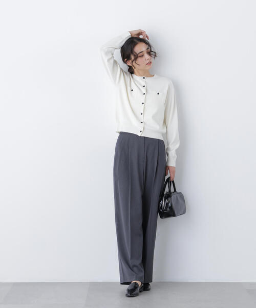 N.（N. Natural Beauty Basic）（エヌエヌナチュラルビューティーベーシック）の「ベーシックポケットカーデ（カーディガン/ボレロ・レディース・ピンク/グリーン/オフホワイト・ﾌﾘ-）」の19枚目の写真