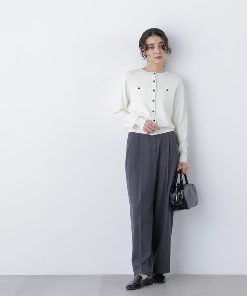 N.（N. Natural Beauty Basic）（エヌエヌナチュラルビューティーベーシック）の「ベーシックポケットカーデ（カーディガン/ボレロ・レディース・ピンク/グリーン/オフホワイト・ﾌﾘ-）」の21枚目の写真