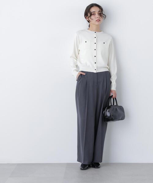 N.（N. Natural Beauty Basic）（エヌエヌナチュラルビューティーベーシック）の「＜第3回 CLASSY.お仕事名品大賞2026 トップス賞受賞＞ベーシックポケットカーデ（カーディガン/ボレロ・レディース・ピンク/グリーン/オフホワイト/レッド・ﾌﾘ-/FREE）」の12枚目の写真
