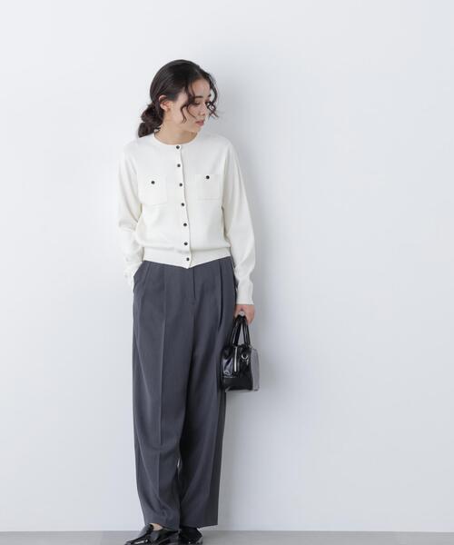 N.（N. Natural Beauty Basic）（エヌエヌナチュラルビューティーベーシック）の「＜第3回 CLASSY.お仕事名品大賞2026 トップス賞受賞＞ベーシックポケットカーデ（カーディガン/ボレロ・レディース・ピンク/グリーン/オフホワイト/レッド・ﾌﾘ-/FREE）」の13枚目の写真