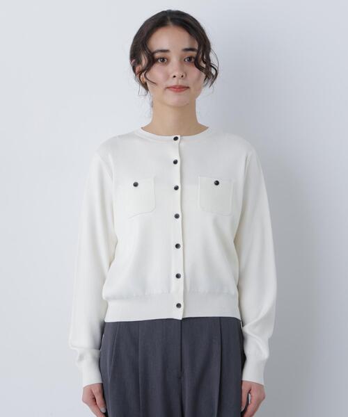 N.（N. Natural Beauty Basic）（エヌエヌナチュラルビューティーベーシック）の「＜第3回 CLASSY.お仕事名品大賞2026 トップス賞受賞＞ベーシックポケットカーデ（カーディガン/ボレロ・レディース・ピンク/グリーン/オフホワイト/レッド・ﾌﾘ-/FREE）」の14枚目の写真