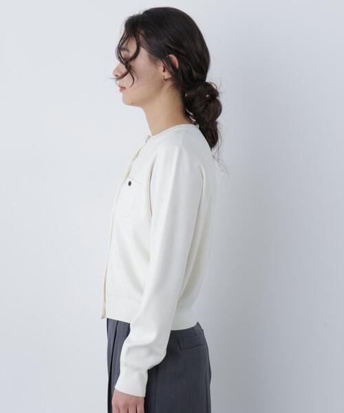 N.（N. Natural Beauty Basic）（エヌエヌナチュラルビューティーベーシック）の「＜第3回 CLASSY.お仕事名品大賞2026 トップス賞受賞＞ベーシックポケットカーデ（カーディガン/ボレロ・レディース・ピンク/グリーン/オフホワイト/レッド・ﾌﾘ-/FREE）」の15枚目の写真