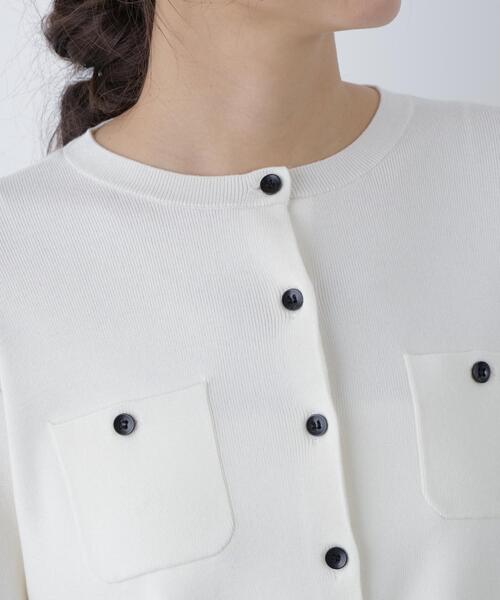 N.（N. Natural Beauty Basic）（エヌエヌナチュラルビューティーベーシック）の「＜第3回 CLASSY.お仕事名品大賞2026 トップス賞受賞＞ベーシックポケットカーデ（カーディガン/ボレロ・レディース・ピンク/グリーン/オフホワイト/レッド・ﾌﾘ-/FREE）」の17枚目の写真