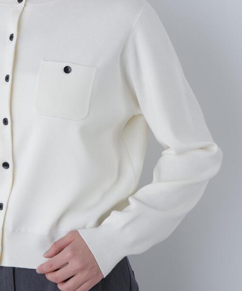 N.（N. Natural Beauty Basic）（エヌエヌナチュラルビューティーベーシック）の「＜第3回 CLASSY.お仕事名品大賞2026 トップス賞受賞＞ベーシックポケットカーデ（カーディガン/ボレロ・レディース・ピンク/グリーン/オフホワイト/レッド・ﾌﾘ-/FREE）」の18枚目の写真