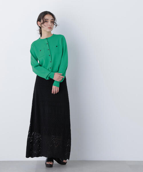 N.（N. Natural Beauty Basic）（エヌエヌナチュラルビューティーベーシック）の「ベーシックポケットカーデ（カーディガン/ボレロ・レディース・ピンク/グリーン/オフホワイト・ﾌﾘ-）」の14枚目の写真