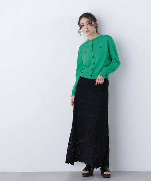 N.（N. Natural Beauty Basic）（エヌエヌナチュラルビューティーベーシック）の「ベーシックポケットカーデ（カーディガン/ボレロ・レディース・ピンク/グリーン/オフホワイト・ﾌﾘ-）」の11枚目の写真