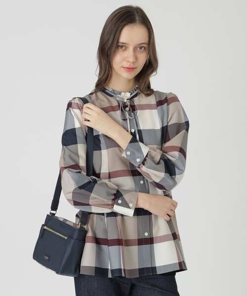 BLUE LABEL CRESTBRIDGE（ブルーレーベルクレストブリッジ）の「パーシャルクレストブリッジチェックナイロンミニショルダー（ショルダーバッグ・レディース・ダークネイビー/ブラック/ブルー系その他4・FREE）」の20枚目の写真
