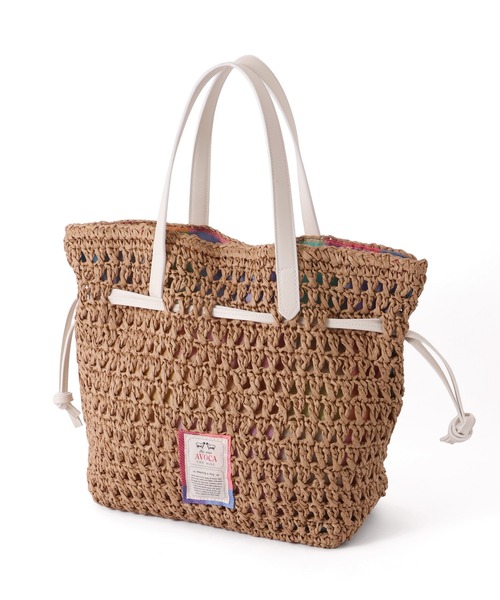 AVOCA(アヴォカ)の「【AVOCA/アヴォカ】Paper Tote Bag/巾着 ペーパートートバッグ(トートバッグ・レディース・ブラック/アイボリー/ブラウン・FREE)」の9枚目の写真