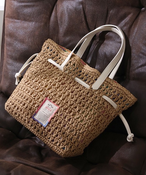 AVOCA(アヴォカ)の「【AVOCA/アヴォカ】Paper Tote Bag/巾着 ペーパートートバッグ(トートバッグ・レディース・ブラック/アイボリー/ブラウン・FREE)」の7枚目の写真