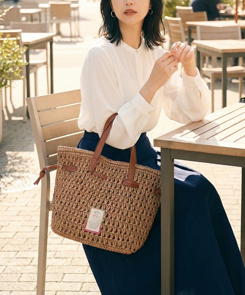 AVOCA(アヴォカ)の「【AVOCA/アヴォカ】Paper Tote Bag/巾着 ペーパートートバッグ(トートバッグ・レディース・ブラック/アイボリー/ブラウン・FREE)」の17枚目の写真