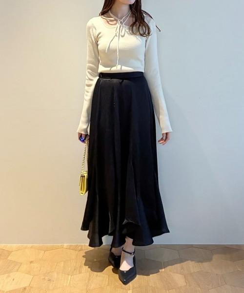 mysty woman（ミスティウーマン）の「ホルターネックロングスリーブニット　659276（ニット/セーター・レディース・オフホワイト/グレー/ブラック・FREE）」の19枚目の写真