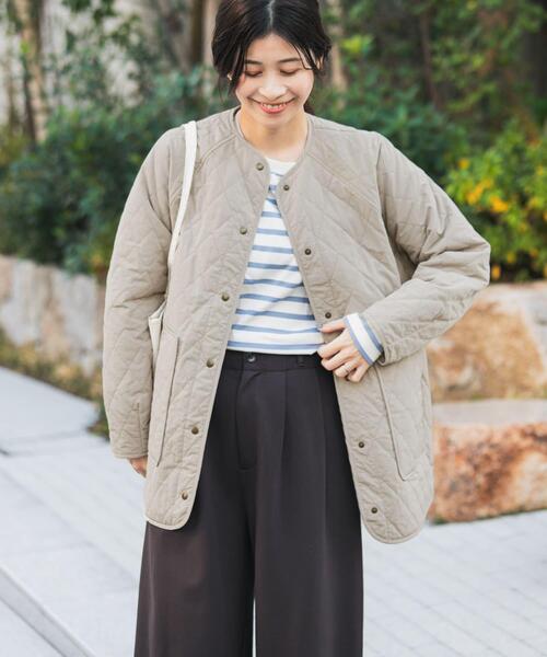 URBAN RESEARCH DOORS(アーバンリサーチドアーズ)の「カポックキルトミドルジャケット(ダウンジャケット/コート・レディース・グレー系その他/アイボリー/ブラック・FREE)」の14枚目の写真