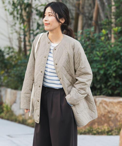 URBAN RESEARCH DOORS(アーバンリサーチドアーズ)の「カポックキルトミドルジャケット(ダウンジャケット/コート・レディース・グレー系その他/アイボリー/ブラック・FREE)」の16枚目の写真