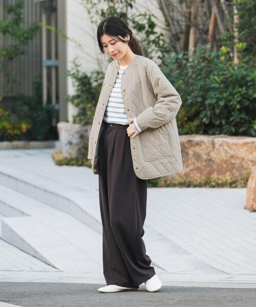 URBAN RESEARCH DOORS(アーバンリサーチドアーズ)の「カポックキルトミドルジャケット(ダウンジャケット/コート・レディース・グレー系その他/アイボリー/ブラック・FREE)」の19枚目の写真