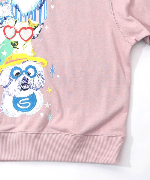 ScoLar(スカラー)の「161617:ラメ入りわんにゃん柄裏毛プルオーバー(Tシャツ/カットソー・レディース・イエロー/ネイビー/オートミール/ピンク・M)」の20枚目の写真