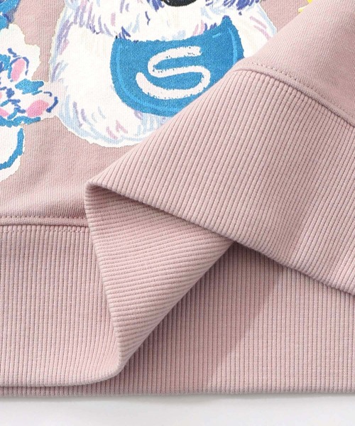 ScoLar(スカラー)の「161617:ラメ入りわんにゃん柄裏毛プルオーバー(Tシャツ/カットソー・レディース・イエロー/ネイビー/オートミール/ピンク・M)」の21枚目の写真