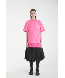 レイヤードTシャツ - ピンク