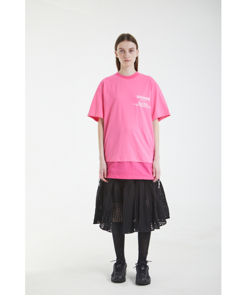 BMUETTE(ビムウィエ)の「レイヤードTシャツ - ピンク(Tシャツ/カットソー・レディース・ピンク・SMALL)」の1枚目の写真