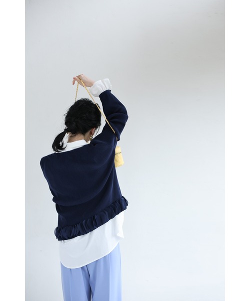 cawaii(カワイイ)の「花びら裾のプリーツカーディガンとワンピース2点セット【set】(ワンピース・レディース・ネイビー・FREE)」の18枚目の写真