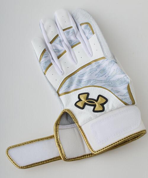 UNDER ARMOUR(アンダーアーマー)の「UAアンディナイアブル プロ バッティンググローブ(両手用)(ベースボール/メンズ)(手袋・メンズ・ホワイト・M/S/XL/L)」の3枚目の写真