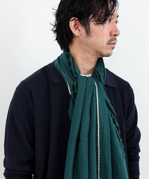 Johnstons of Elgin(ジョンストンズオブエルガン)の「【Johnstons of Elgin/ジョンストンズ・オブ・エルガン】ウール/カシミヤ/シルク/ストール Cyrus Scarf 70 WB002860(ストール/ショール・メンズ・グリーン系その他/ホワイト系その他/グレー系その他・FREE)」の20枚目の写真