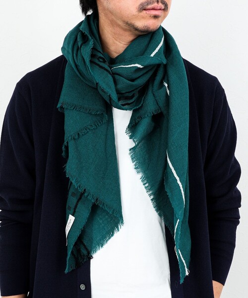 Johnstons of Elgin(ジョンストンズオブエルガン)の「【Johnstons of Elgin/ジョンストンズ・オブ・エルガン】ウール/カシミヤ/シルク/ストール Cyrus Scarf 70 WB002860(ストール/ショール・メンズ・グリーン系その他/ホワイト系その他/グレー系その他・FREE)」の22枚目の写真