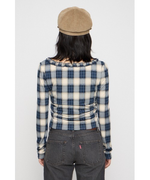LAGUA GEM(ラグアジェム)の「FRILL COMPACT トップス(Tシャツ/カットソー・レディース・ブラック/ネイビー・FREE)」の12枚目の写真