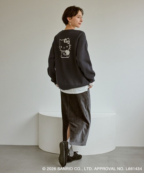 ハローキティコラボ（ハローキティコラボ）の「【ROPE' PICNIC×ハローキティ】ジャガードニットプルオーバー（ニット/セーター・レディース・キナリ/レンガ/グレー・FREE）」の7枚目の写真