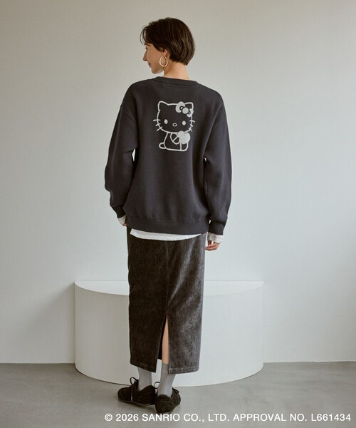 ハローキティコラボ（ハローキティコラボ）の「【ROPE' PICNIC×ハローキティ】ジャガードニットプルオーバー（ニット/セーター・レディース・キナリ/レンガ/グレー・FREE）」の8枚目の写真