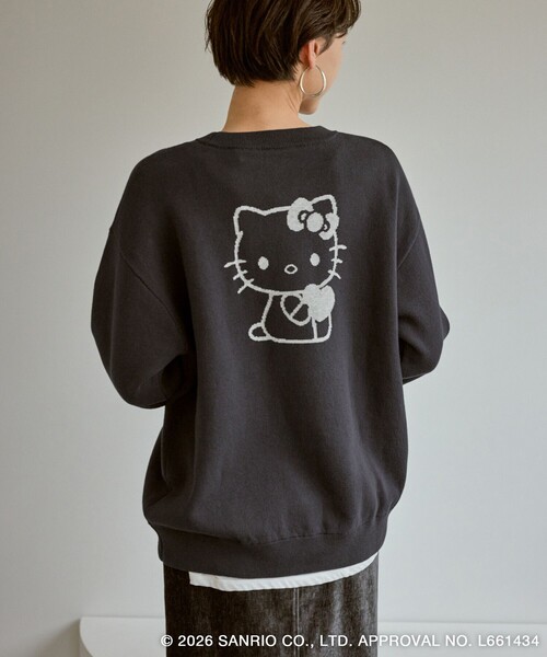 ハローキティコラボ（ハローキティコラボ）の「【ROPE' PICNIC×ハローキティ】ジャガードニットプルオーバー（ニット/セーター・レディース・キナリ/レンガ/グレー・FREE）」の9枚目の写真