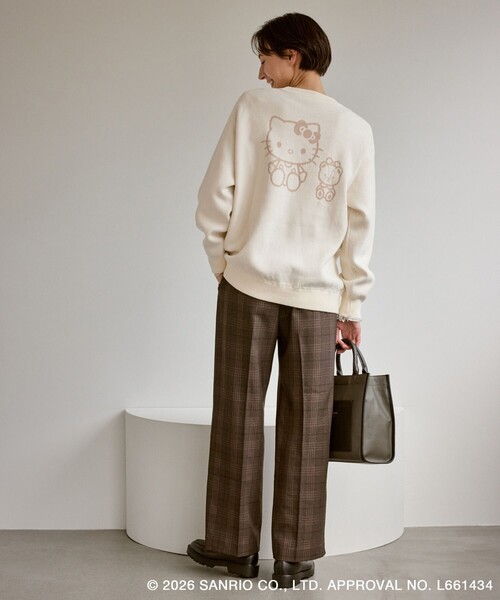 ハローキティコラボ（ハローキティコラボ）の「【ROPE' PICNIC×ハローキティ】ジャガードニットプルオーバー（ニット/セーター・レディース・キナリ/レンガ/グレー・FREE）」の14枚目の写真