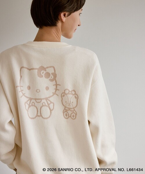 ハローキティコラボ（ハローキティコラボ）の「【ROPE' PICNIC×ハローキティ】ジャガードニットプルオーバー（ニット/セーター・レディース・キナリ/レンガ/グレー・FREE）」の15枚目の写真