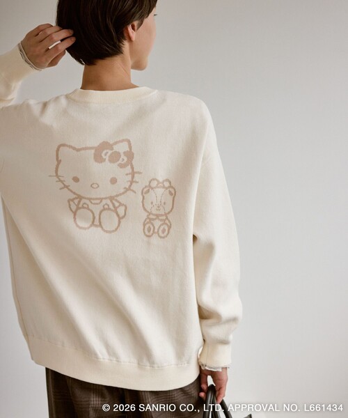 ハローキティコラボ（ハローキティコラボ）の「【ROPE' PICNIC×ハローキティ】ジャガードニットプルオーバー（ニット/セーター・レディース・キナリ/レンガ/グレー・FREE）」の16枚目の写真