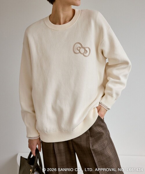 ハローキティコラボ（ハローキティコラボ）の「【ROPE' PICNIC×ハローキティ】ジャガードニットプルオーバー（ニット/セーター・レディース・キナリ/レンガ/グレー・FREE）」の19枚目の写真