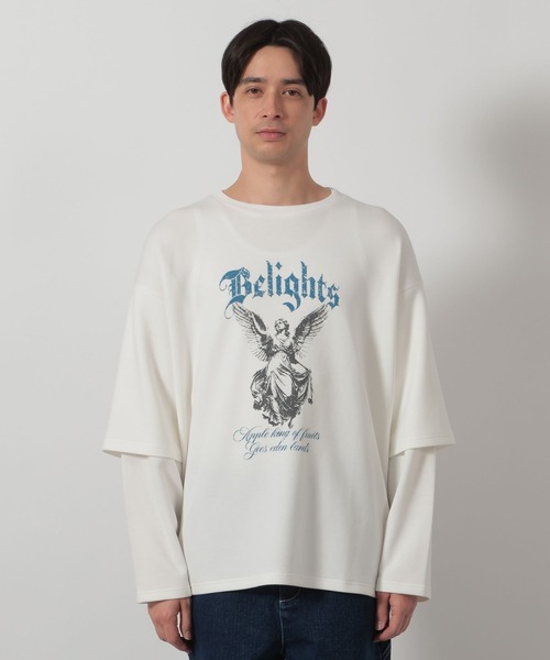 LAKOLE(ラコレ)の「フェイクレイヤードロンT / 639819(Tシャツ/カットソー・メンズ・ブラック/ホワイト/ボルドー・LARGE/MEDIUM)」の7枚目の写真